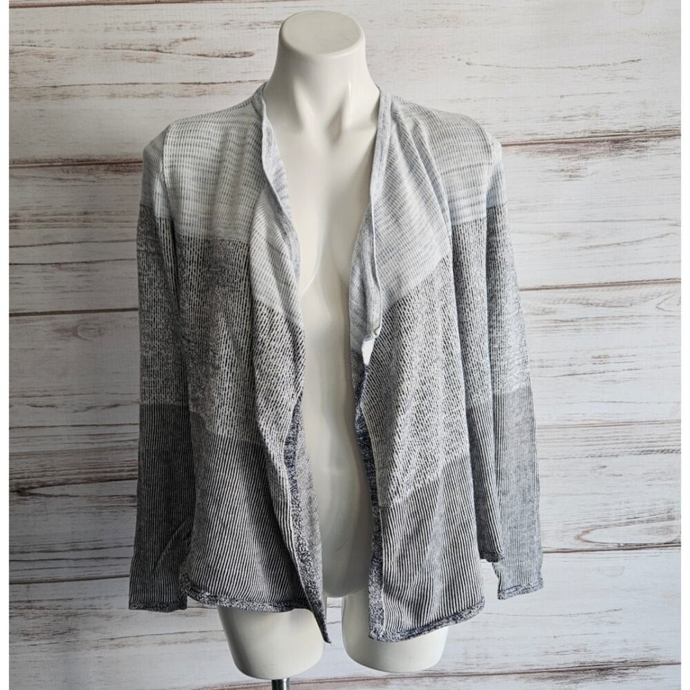 Lou & Grey Blue and White Mixed Open Cardi Shrug sz SX